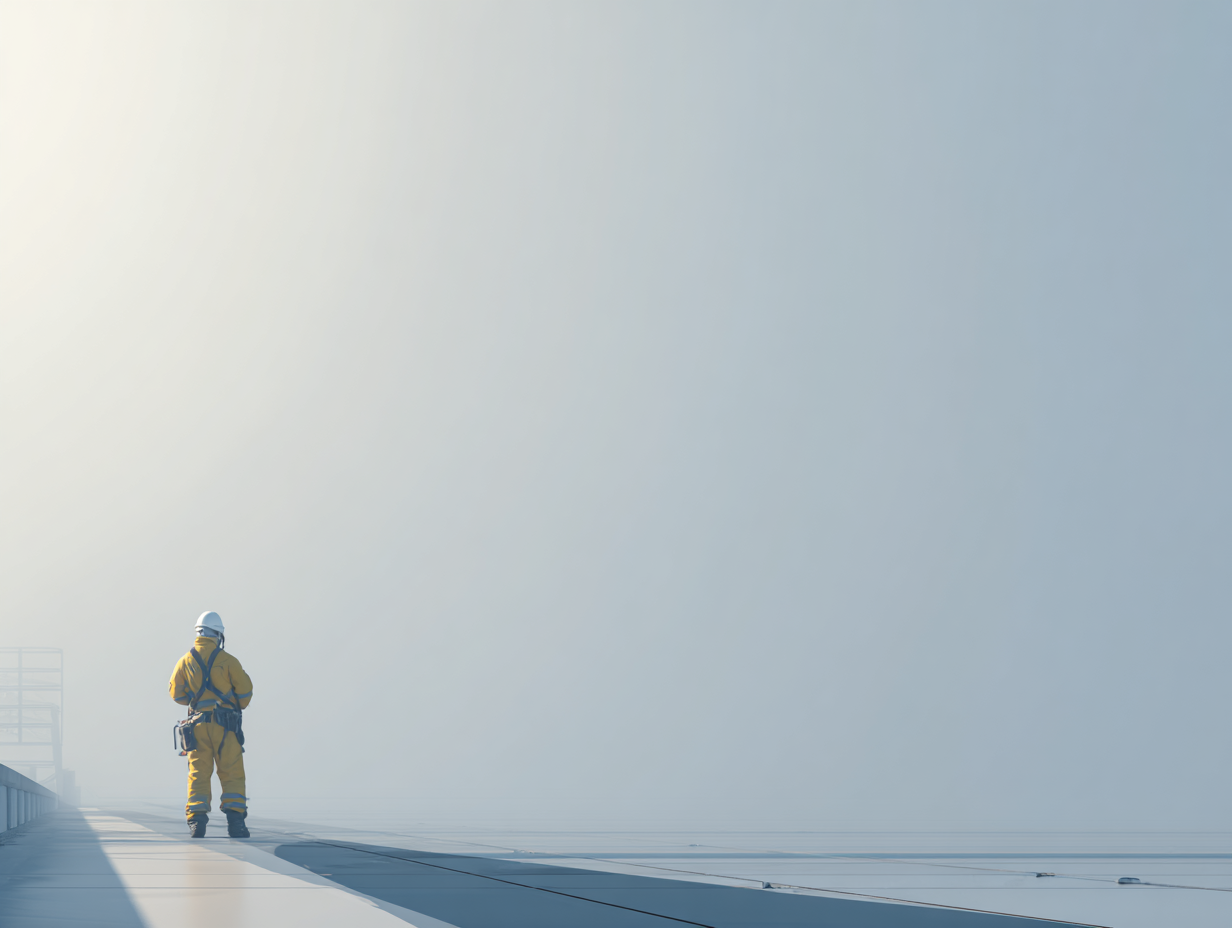 Blitzschutz Inspektion auf Industriedach